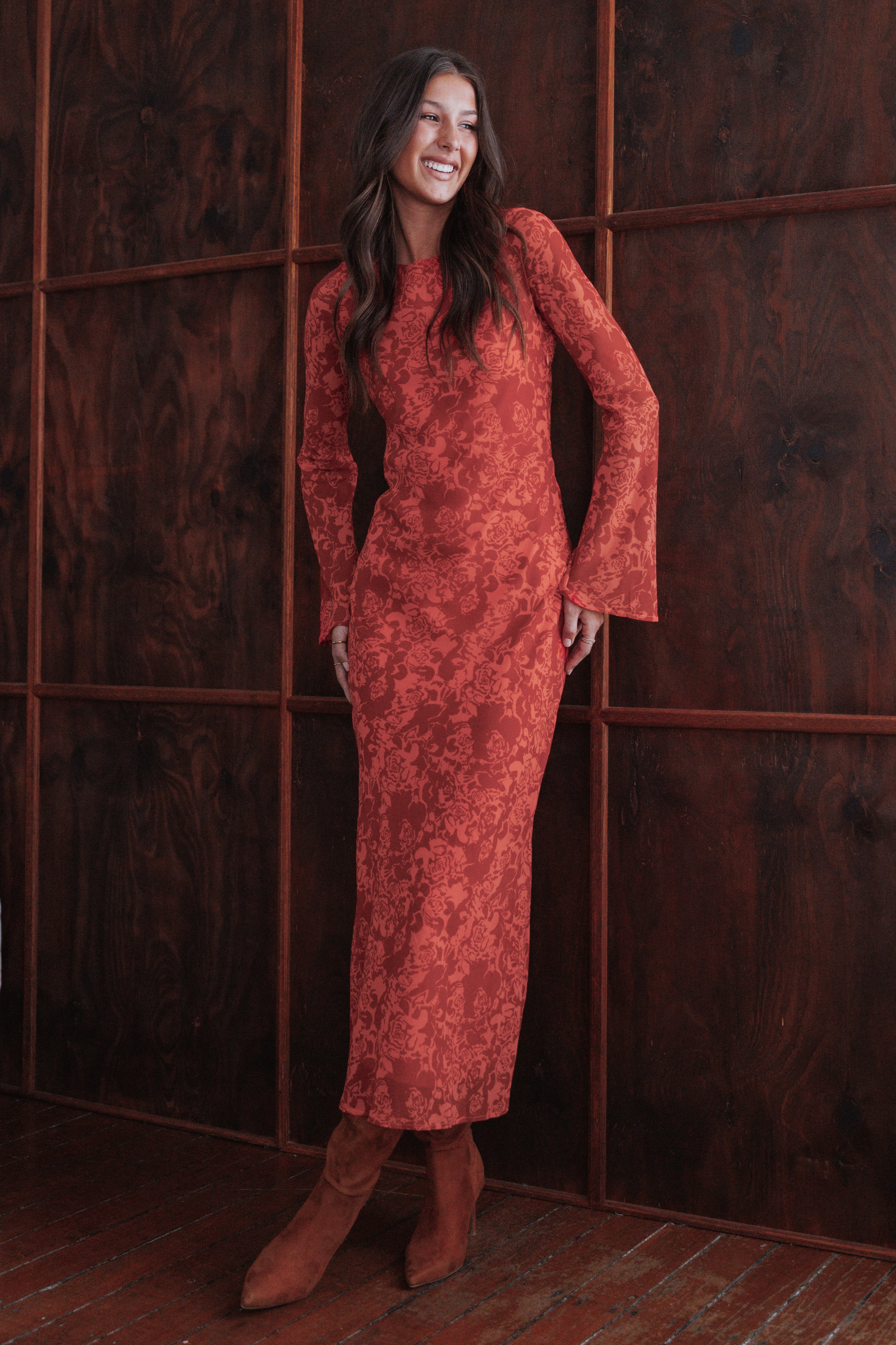 Talitha Maxi Dress - Red Roses