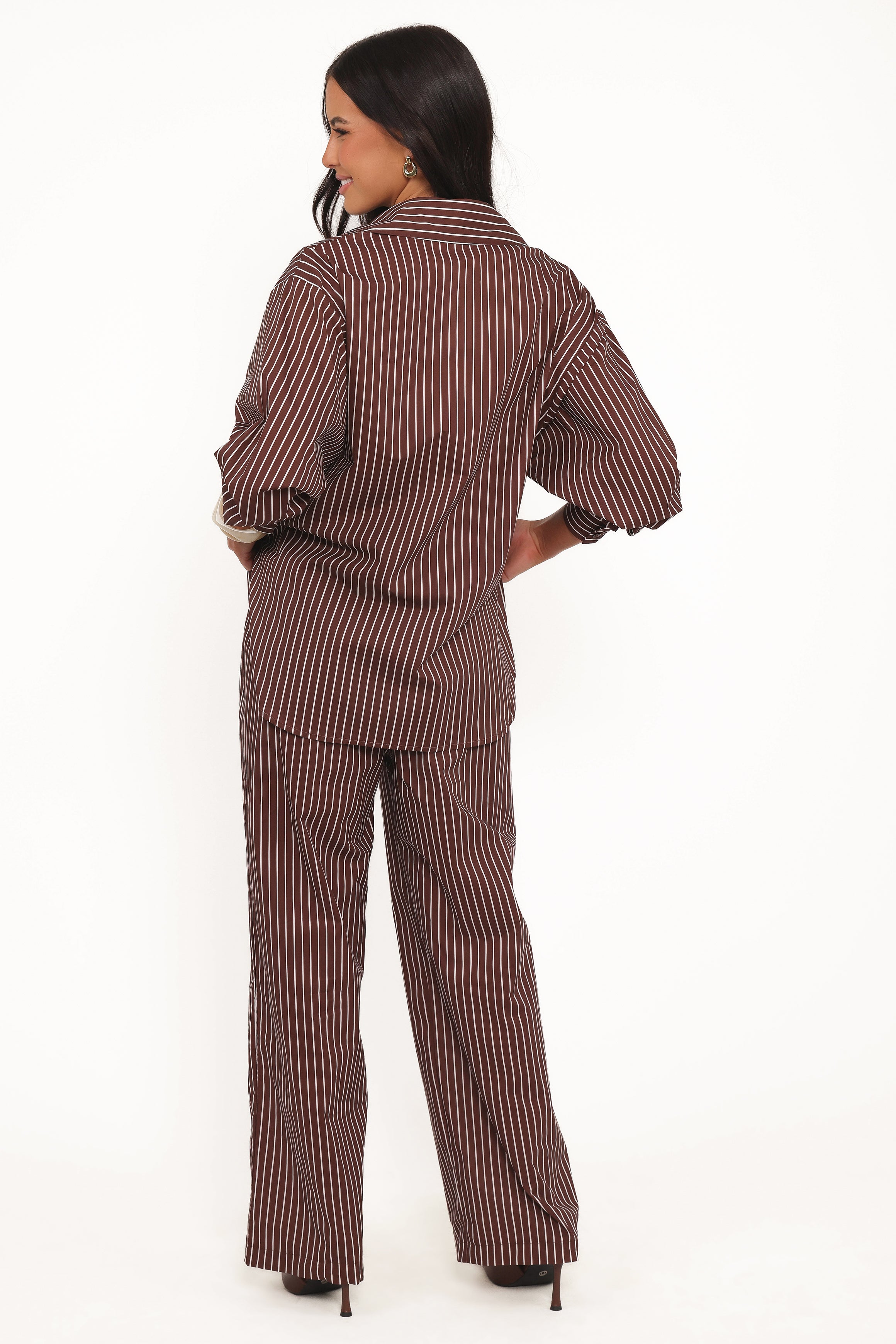 Darya Pants - Chocolate Stripe
