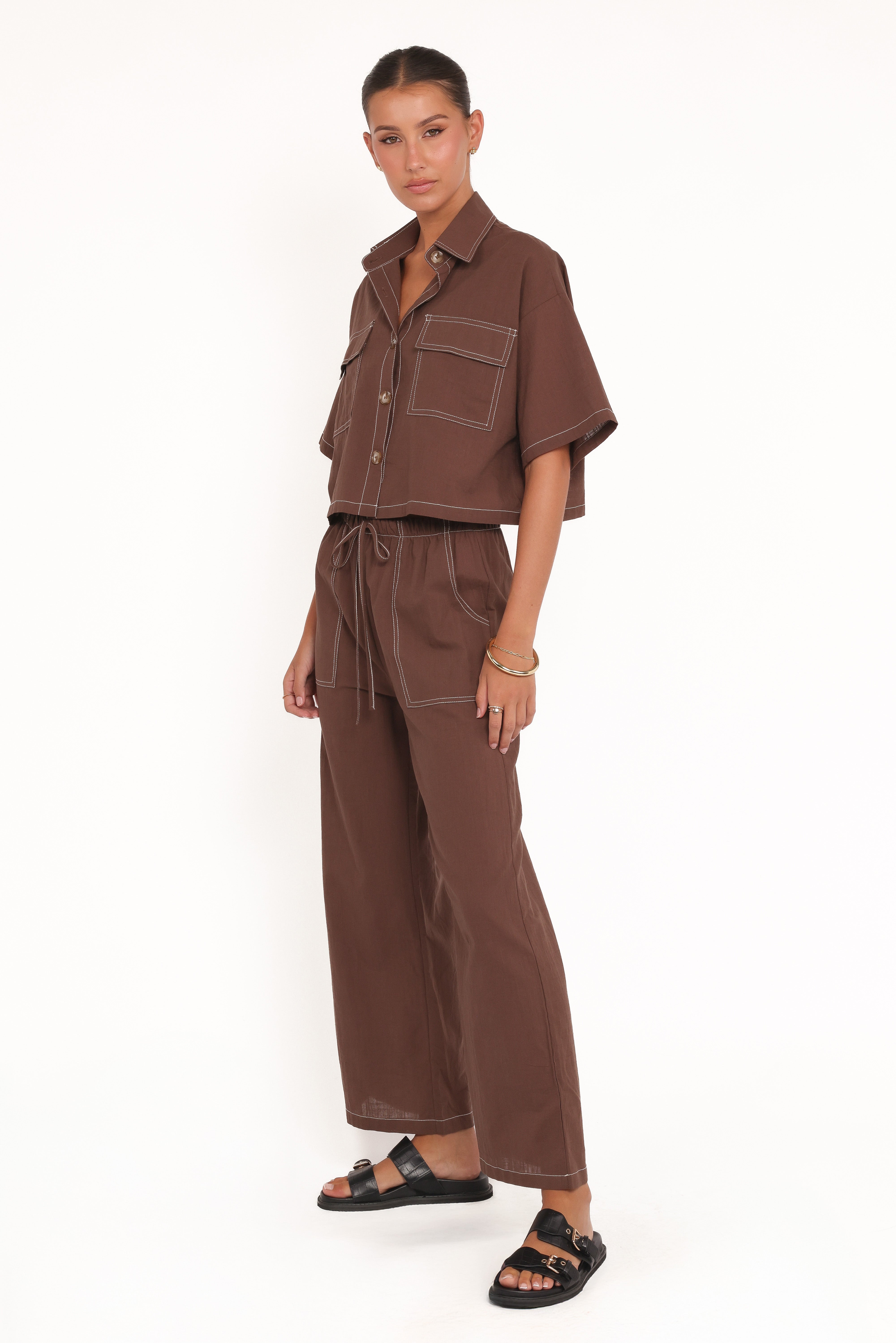 Jill Pant Set - Chocolate