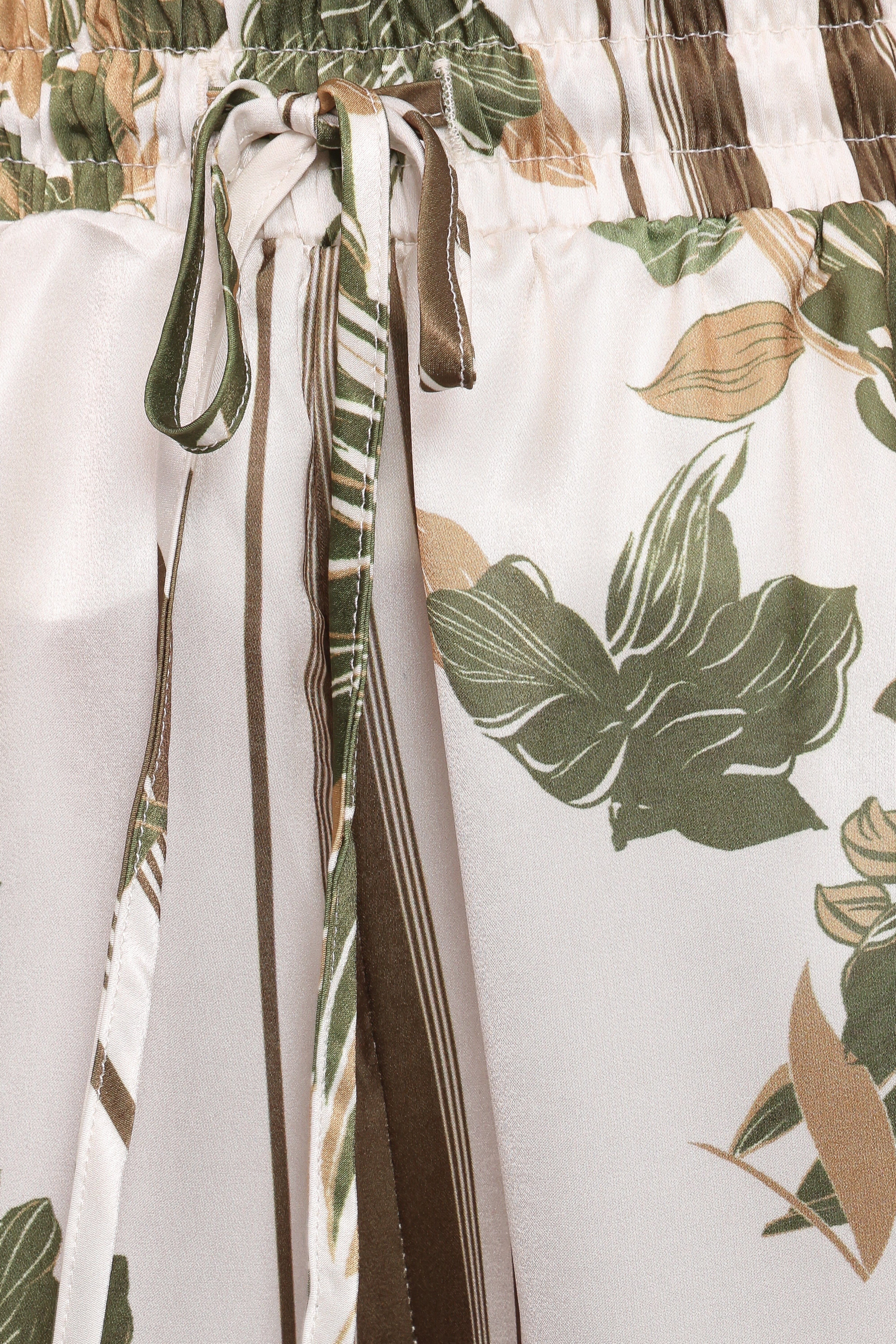 Lara Wide Leg Pants - Olive Print