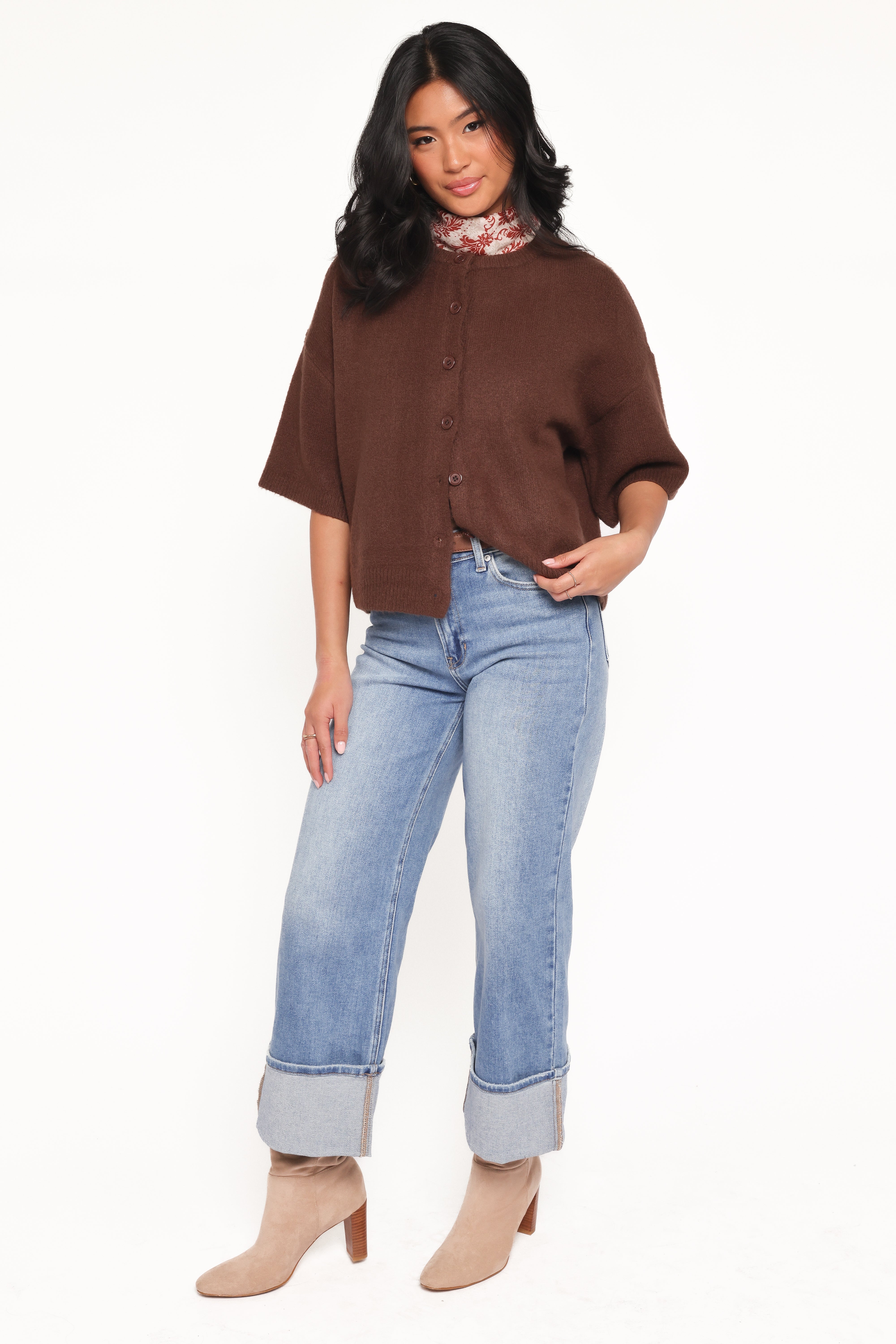 Lilith Knit Top - Chocolate Brown
