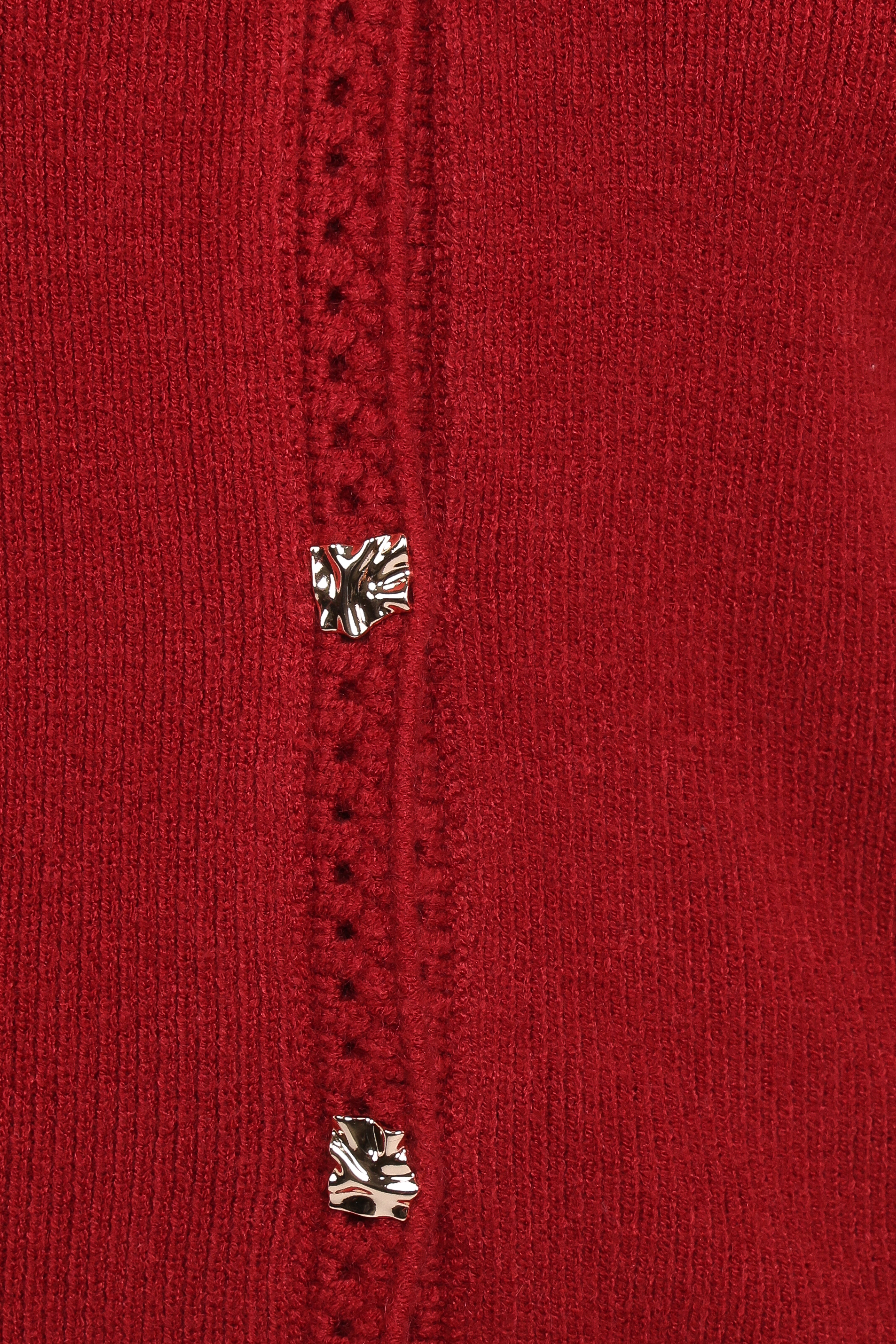 Quay Button Front Cardigan - Red