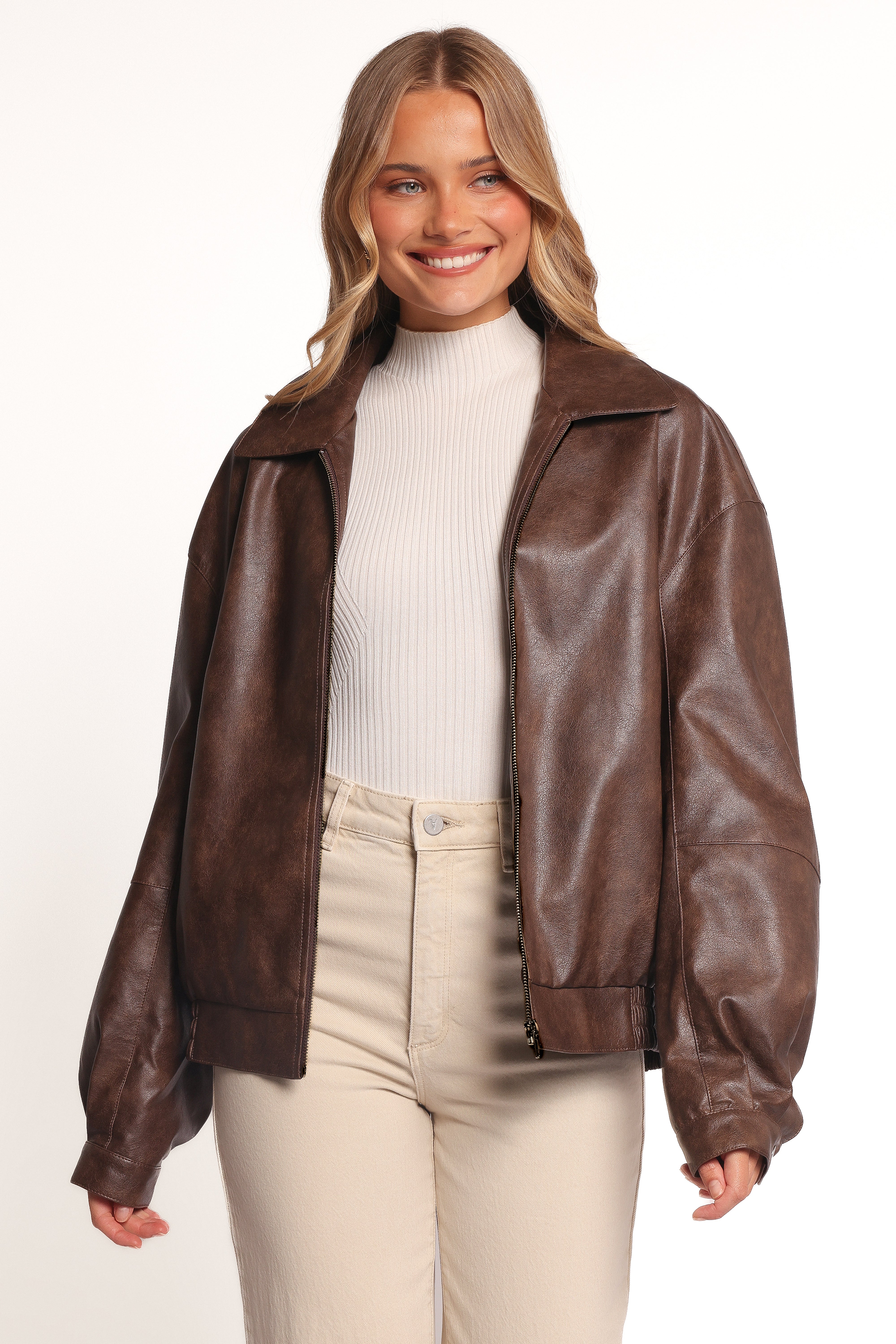 Zoe Bomber Jacket - Brown