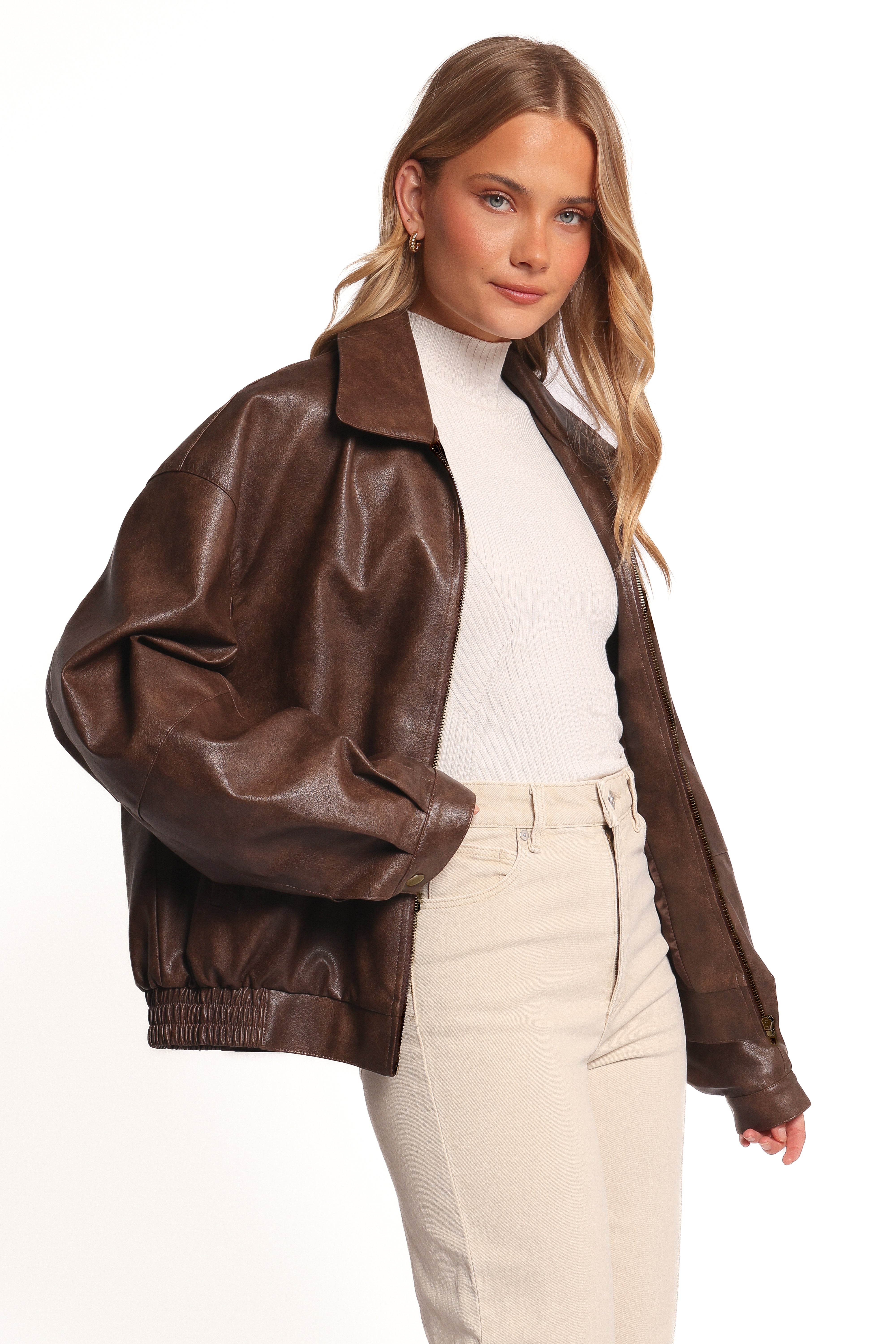 Zoe Bomber Jacket - Brown