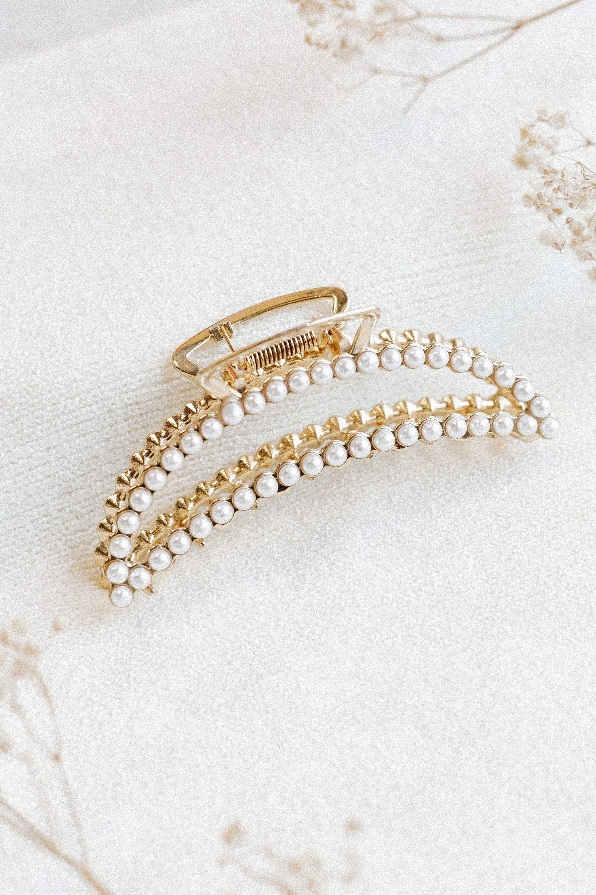 Petal and Pup USA ACCESSORIES Triska Hairclip - Pearl One Size