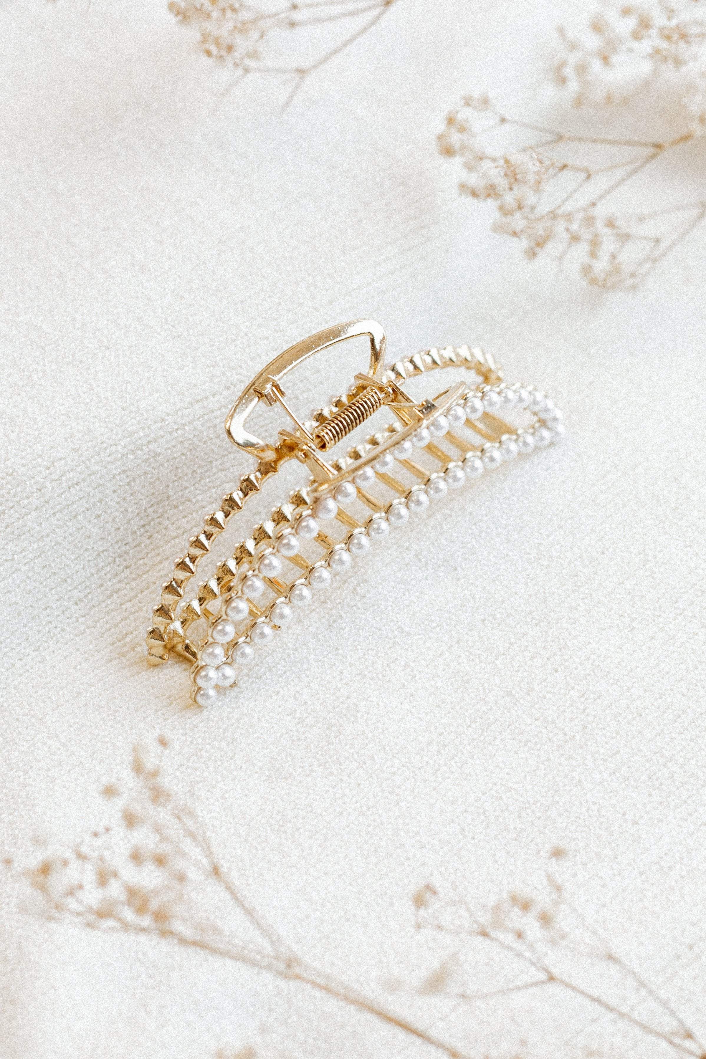 Petal and Pup USA ACCESSORIES Triska Hairclip - Pearl One Size