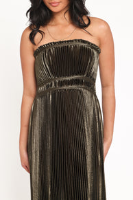 Angelique Strapless Maxi Dress - Olive