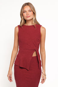 Beatrice Maxi Skirt Set - Berry