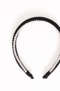 Breanna Headband - Pearl/Black