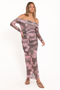 Caelira Skirt - Pink/Brown Print