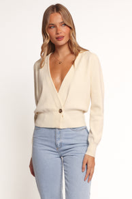 Caterina Button Cardigan - Cream