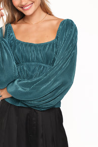 Ceppia Plisse Top - Green