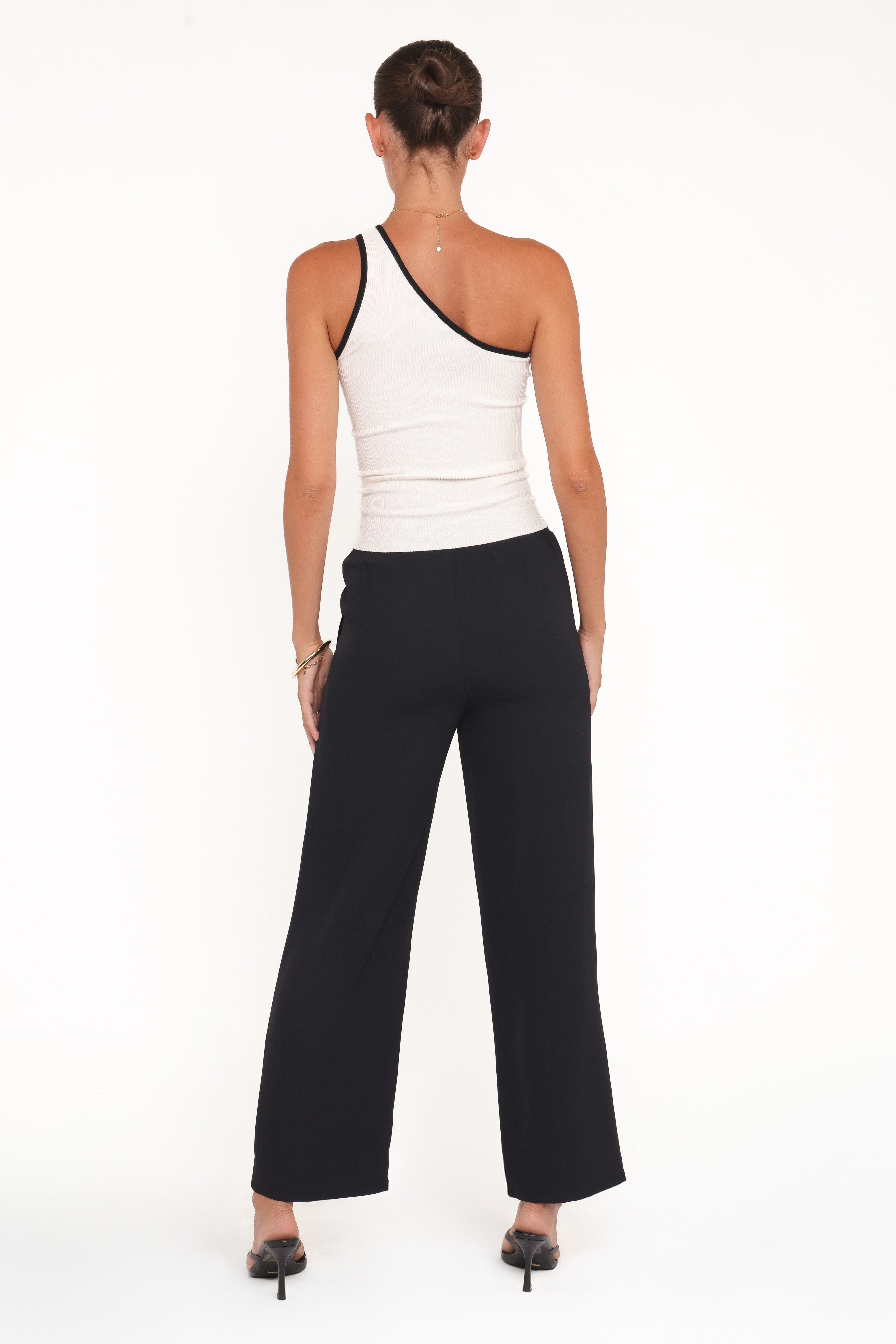 Clark Crepe Wide Leg Pant - Black
