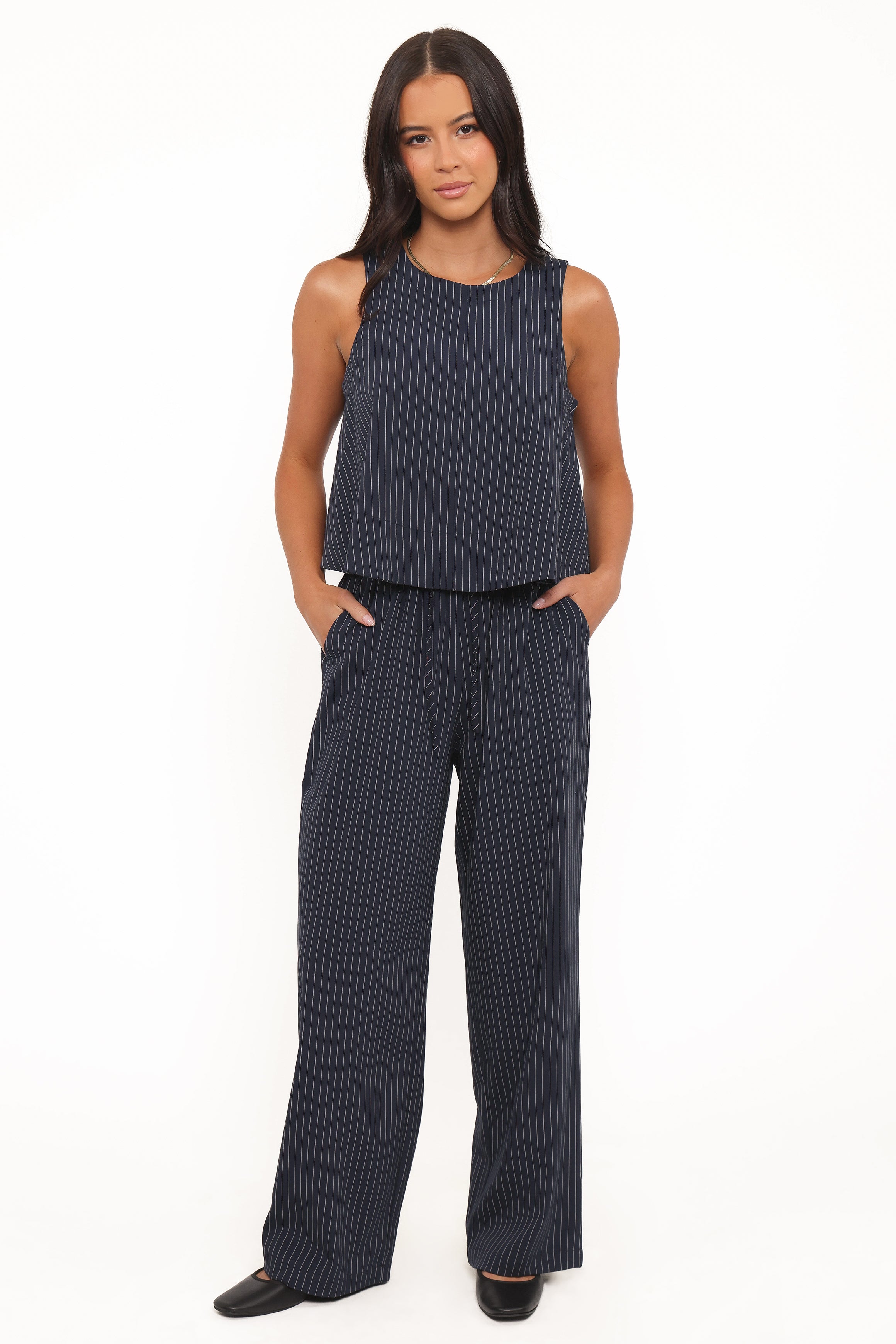 Enda Top - Navy White Stripe