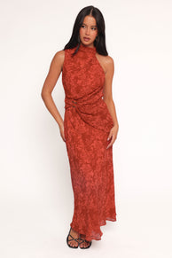 Isabeau Midi Dress - Red Roses