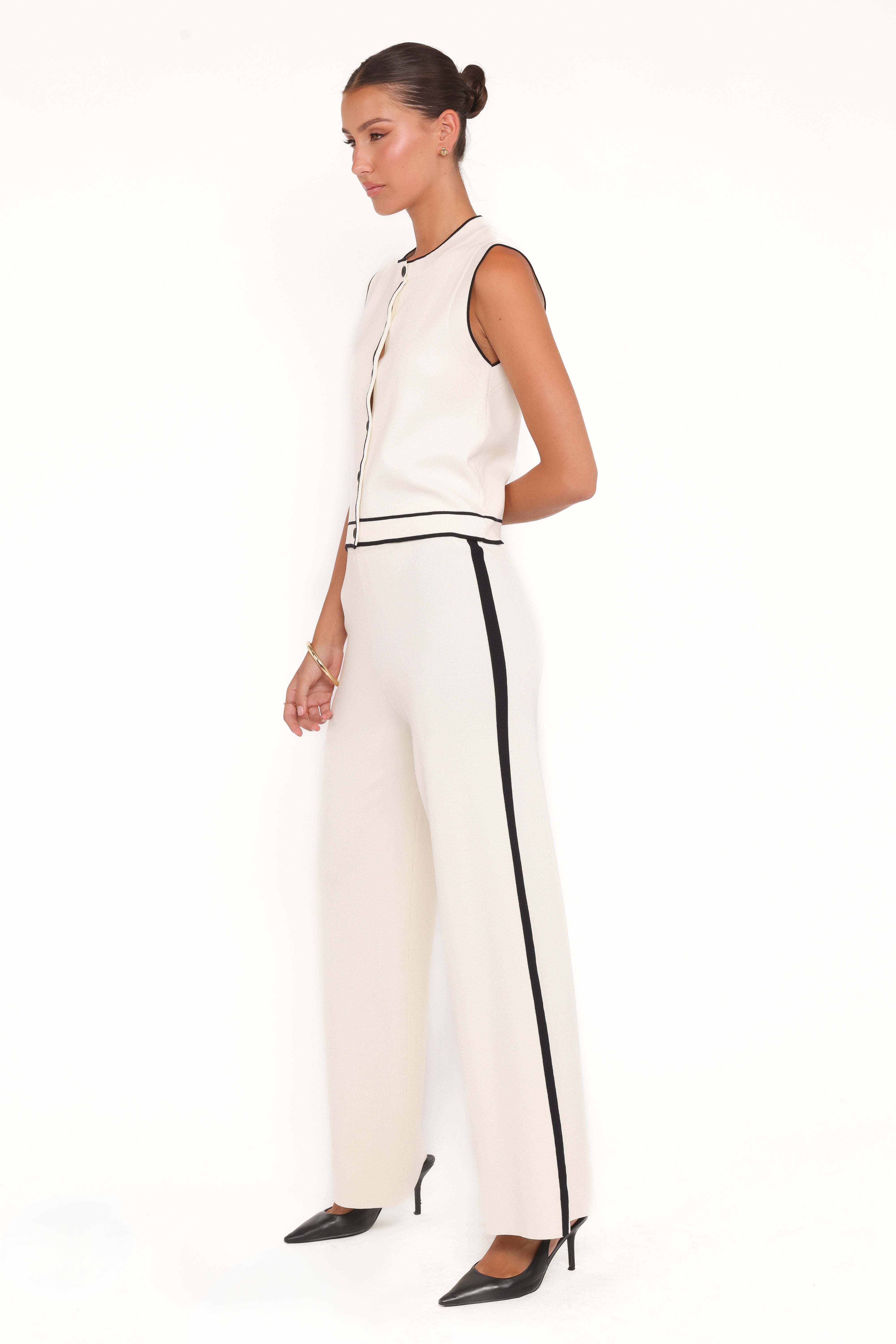 Jules Knitted Pant Set - White