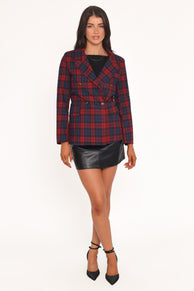 Juliette Blazer - Red Plaid