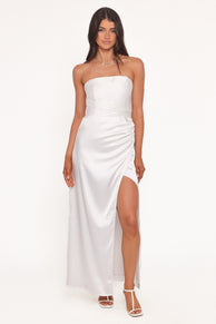 Kara Strapless Maxi Dress - White