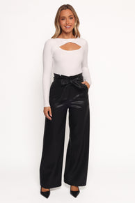 Kieran Faux Leather Pant - Black