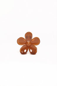 Leona Flower Clip - Brown
