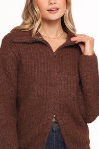 Miffy Zip Through Cardigan - Chocolate