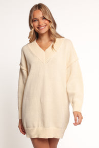 Sancia Knit Mini Dress - Cream