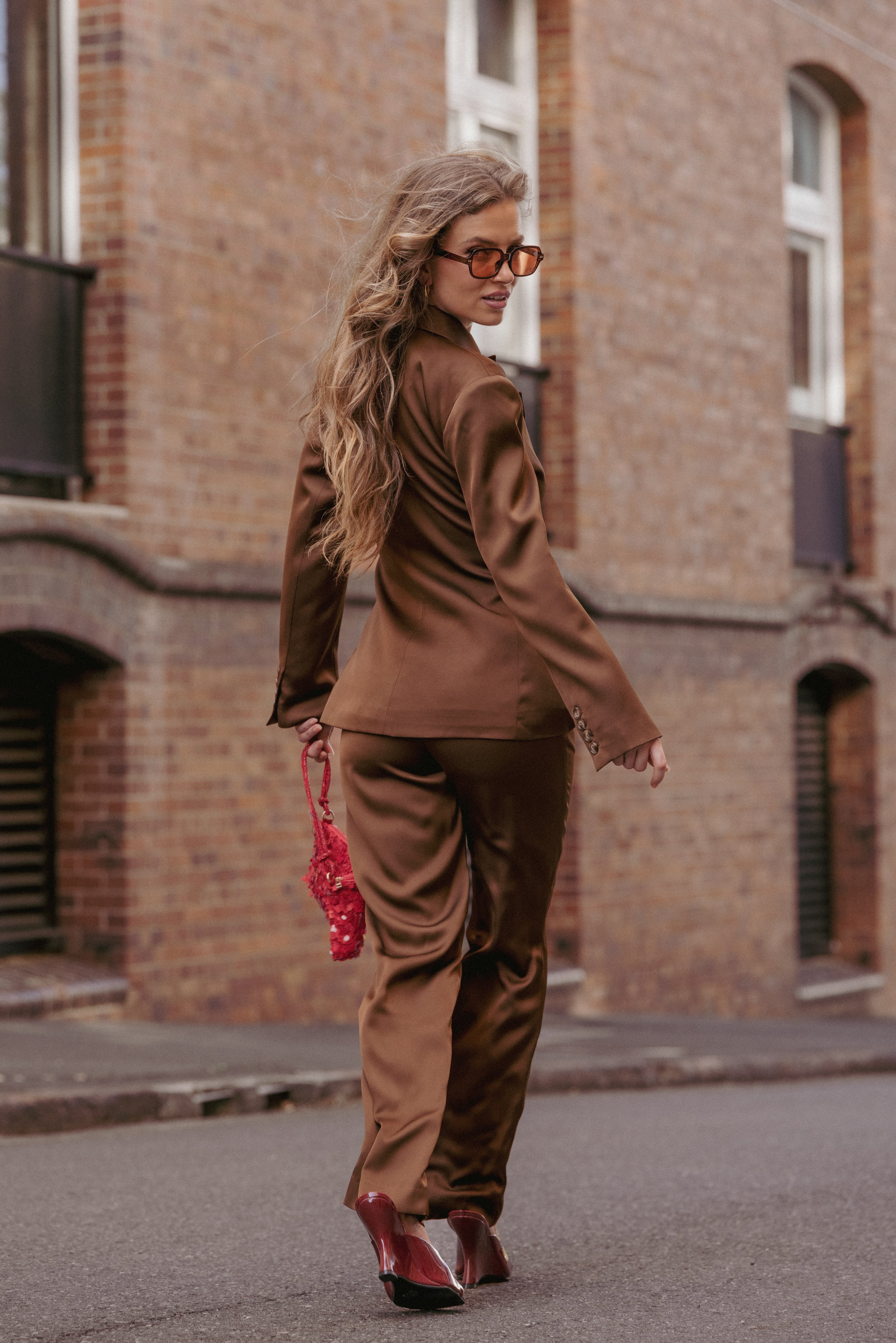 Trina Tailored Pant - Brown