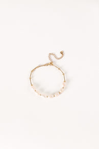 Petal and Pup USA ACCESSORIES Ren Pearl Bracelet - Gold One Size