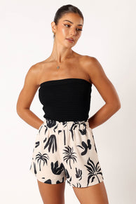 Petal and Pup USA BOTTOMS Sawyer Short - Beige Black