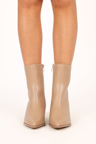 Petal and Pup USA SHOES Naida Block Heel Ankle Boot - Dark Clay