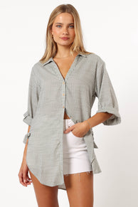 Petal and Pup USA TOPS Wren Oversized Shirt - Olive