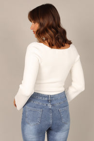 Petal and Pup USA KNITWEAR Aquerelle Knit Sweater - Ivory